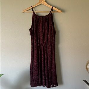 Burgundy Lace Dress